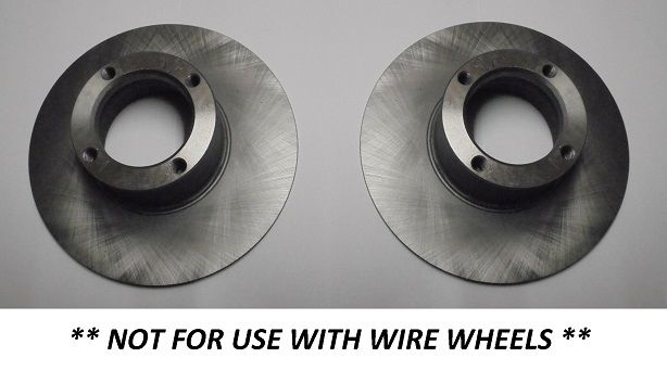 FRONT BRAKE DISCS x2 (MG  Midget) (** With Steel Wheels **) (From Oct 62-79) 